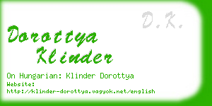 dorottya klinder business card